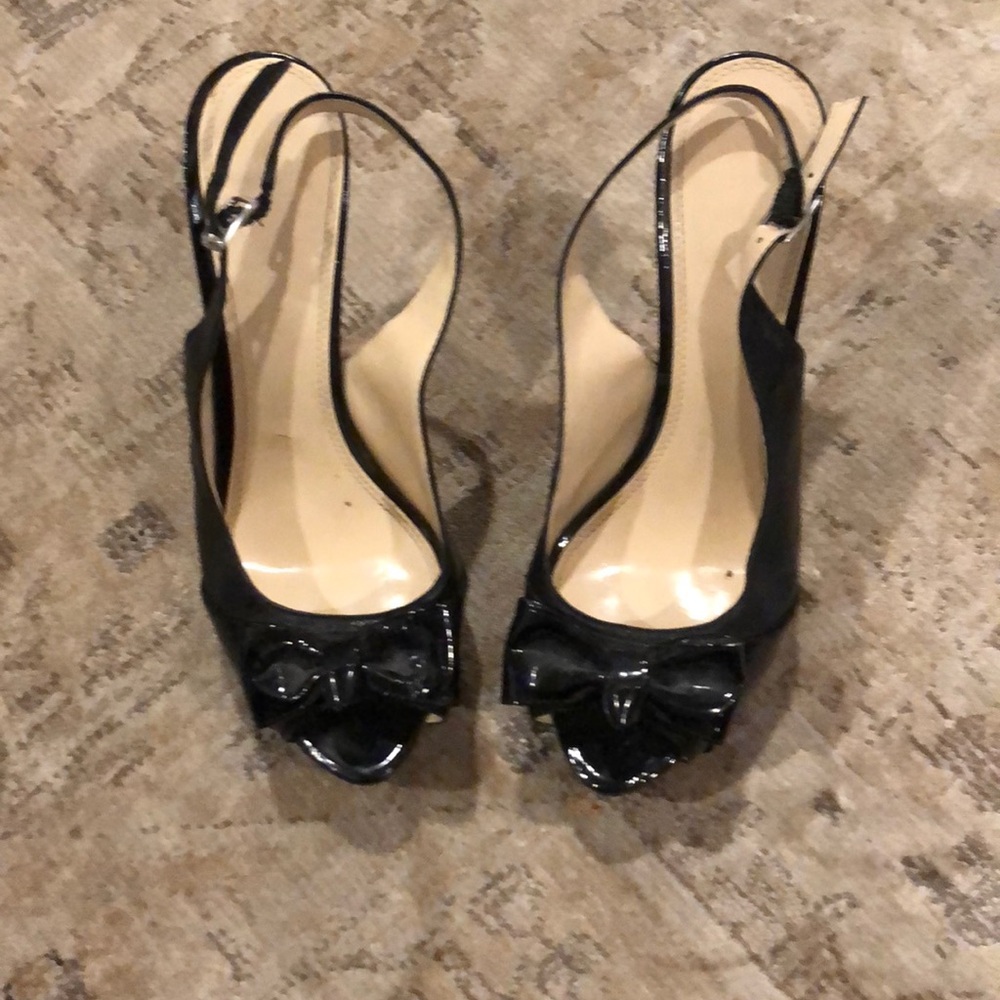 Enzo Bowtie Peep toe sling back heel